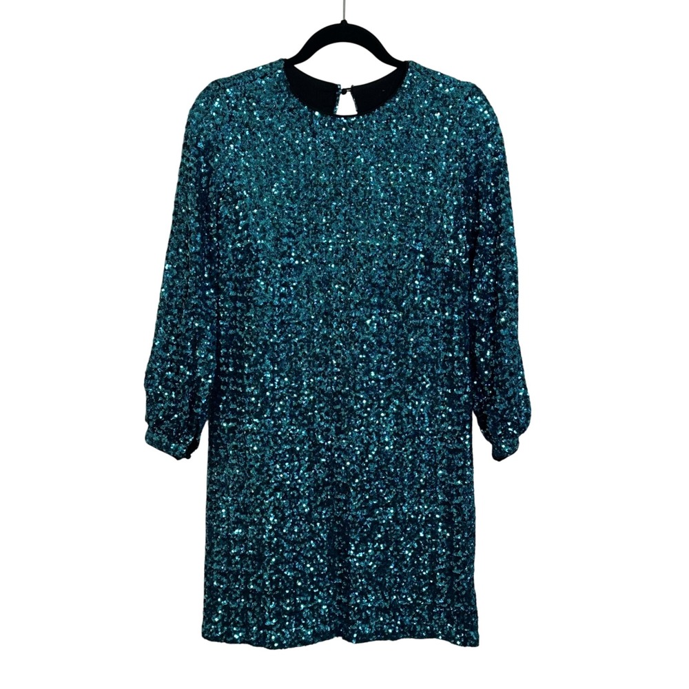 Hunter Bell New York‎ Sequin Mini Dress Size 2 Blue Cocktail Party Hoco Dance